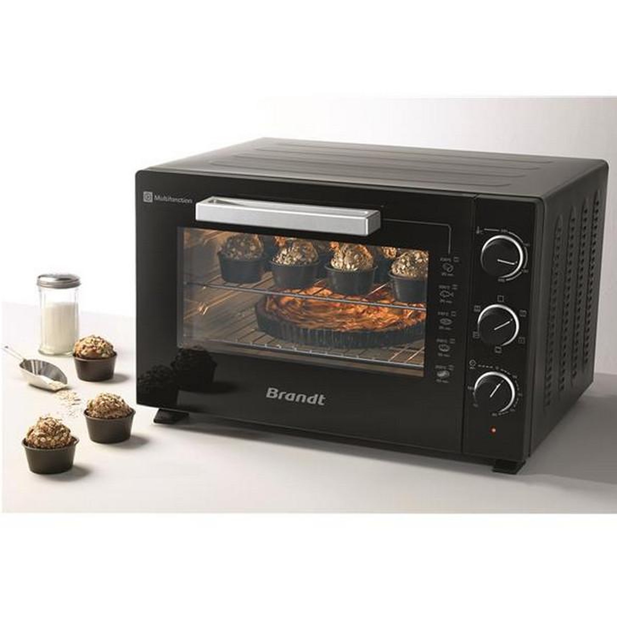 Voir la diapositive 4 : BRANDT Four multifonction 60l 2200w noir - FC609MUB