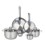 ELO Ensemble de 2 Poêles de cuisson 24 et 32 cm et 3 faitouts 12, 16 et 24 cm Elo Profi Brillant