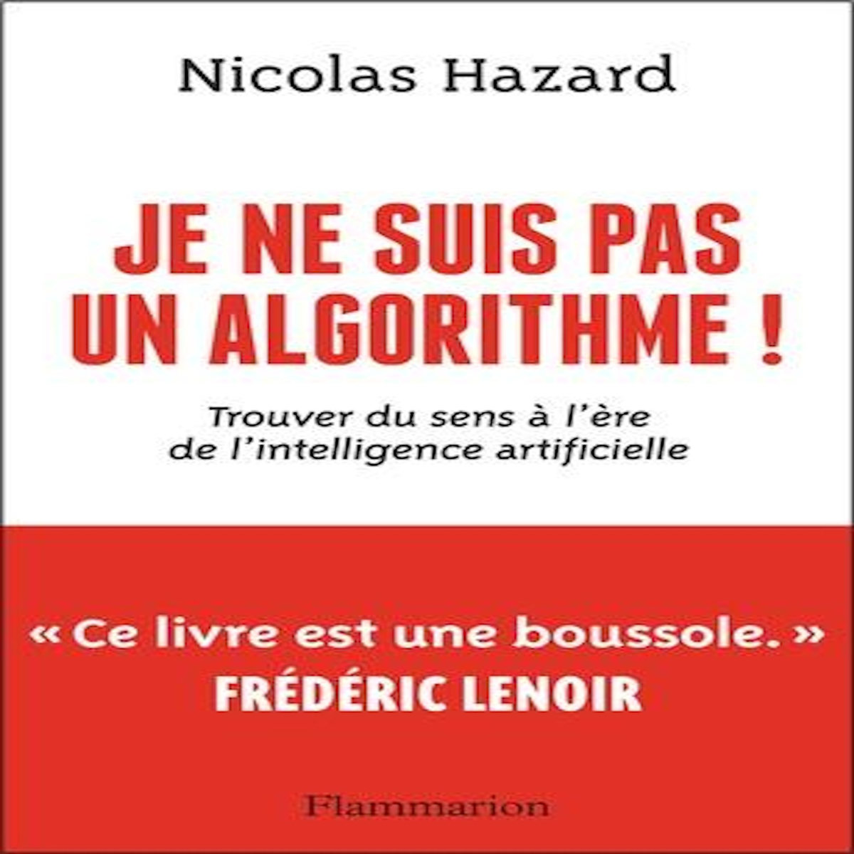 JE NE SUIS PAS UN ALGORITHME !. TROUVER DU SENS A L'ERE DE L'INTELLIGENCE ARTIFICIELLE, Hazard Nicolas