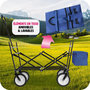 Voir la diapositive 4 : tectake Chariot de jardin et de transport pliable avec toit bleu