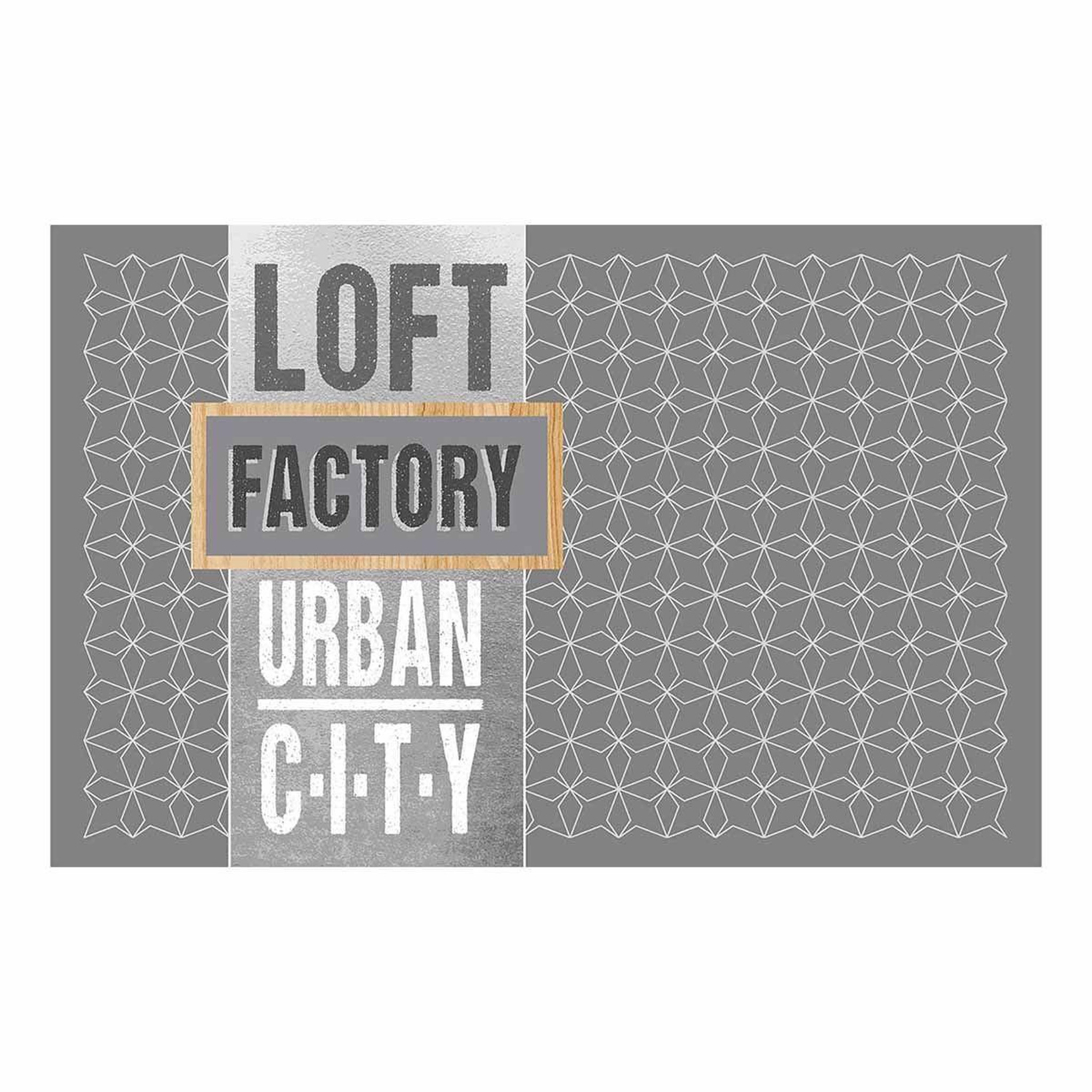 Douceur d'Intérieur Set de Table à Motifs  Loft Urbain  28x44cm Gris