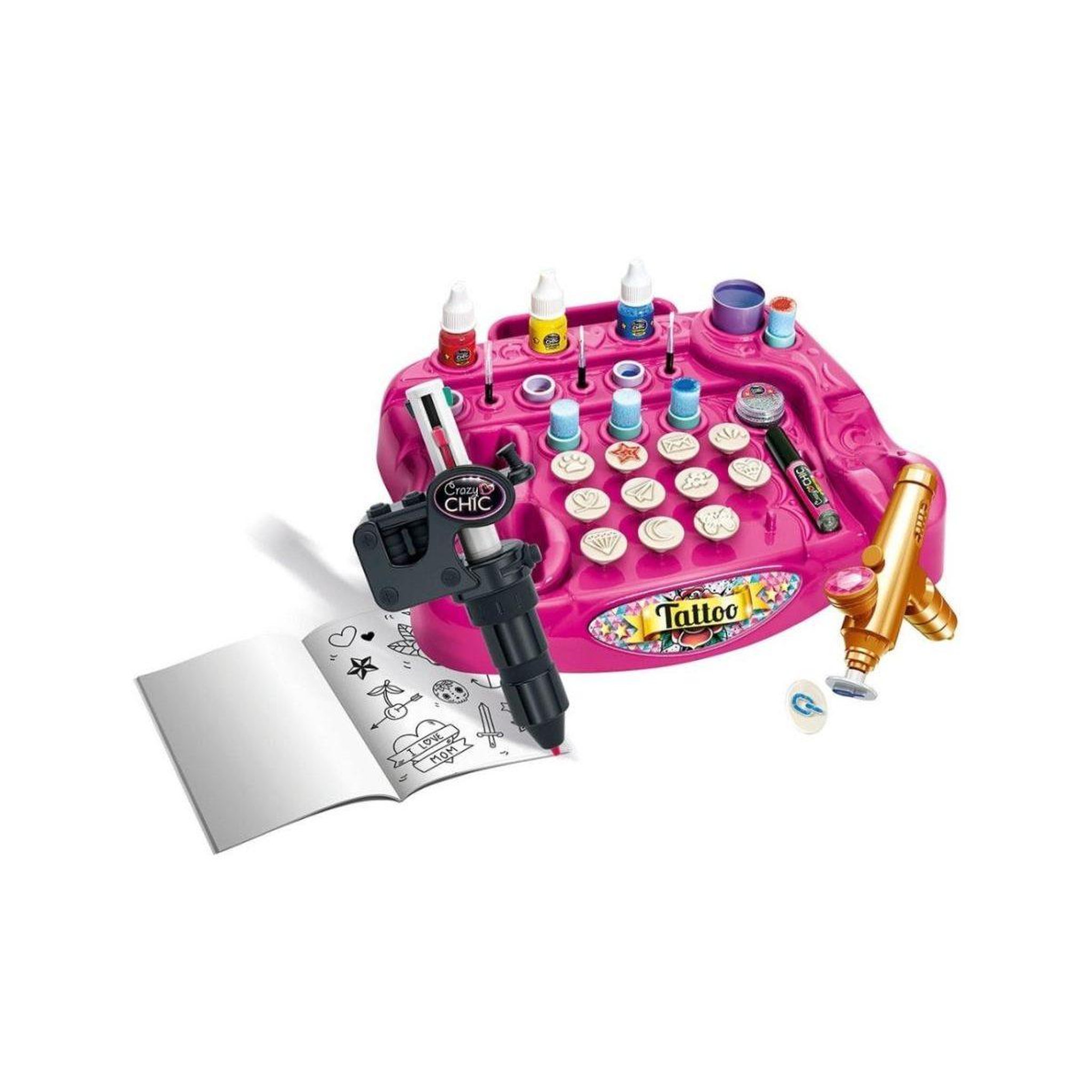 Voir la diapositive 2 : CLEMENTONI Coffret créatif  18261 crazy chic - studio de tatouages