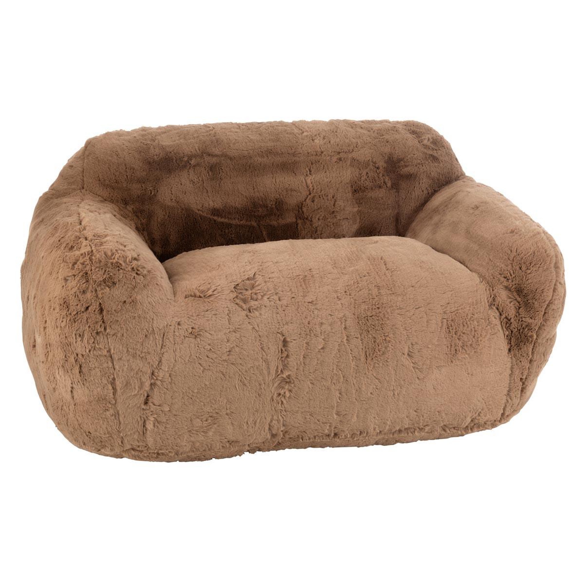 J-LINE Canapé droit 2 places  cutie  152cm taupe