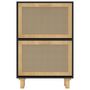 Voir la diapositive 5 : VIDAXL Armoire a chaussures Noir 52x25x80 cm Bois d'ingenierie/rotin