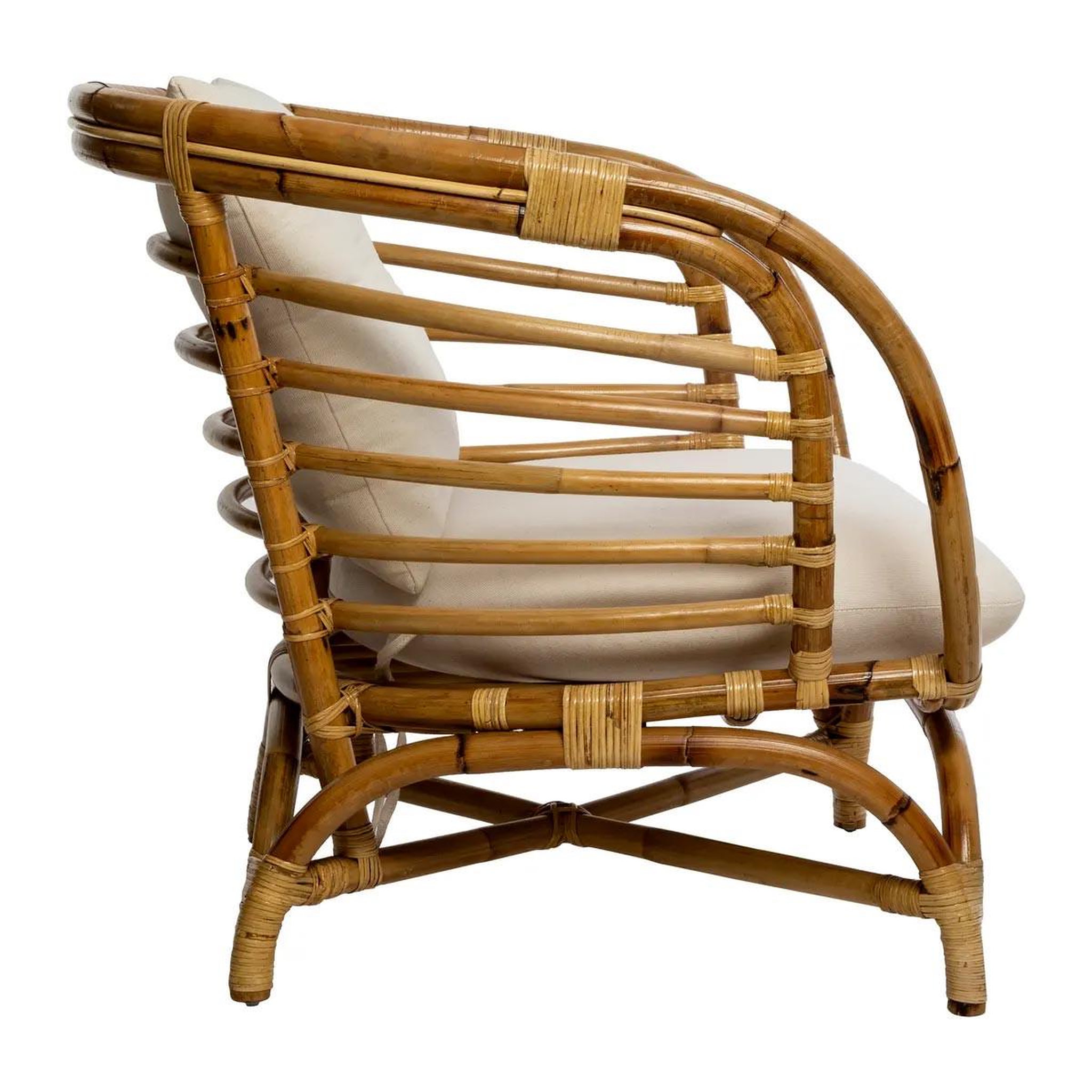 Voir la diapositive 2 : ATMOSPHERA Fauteuil design en rotin  farah  79cm naturel