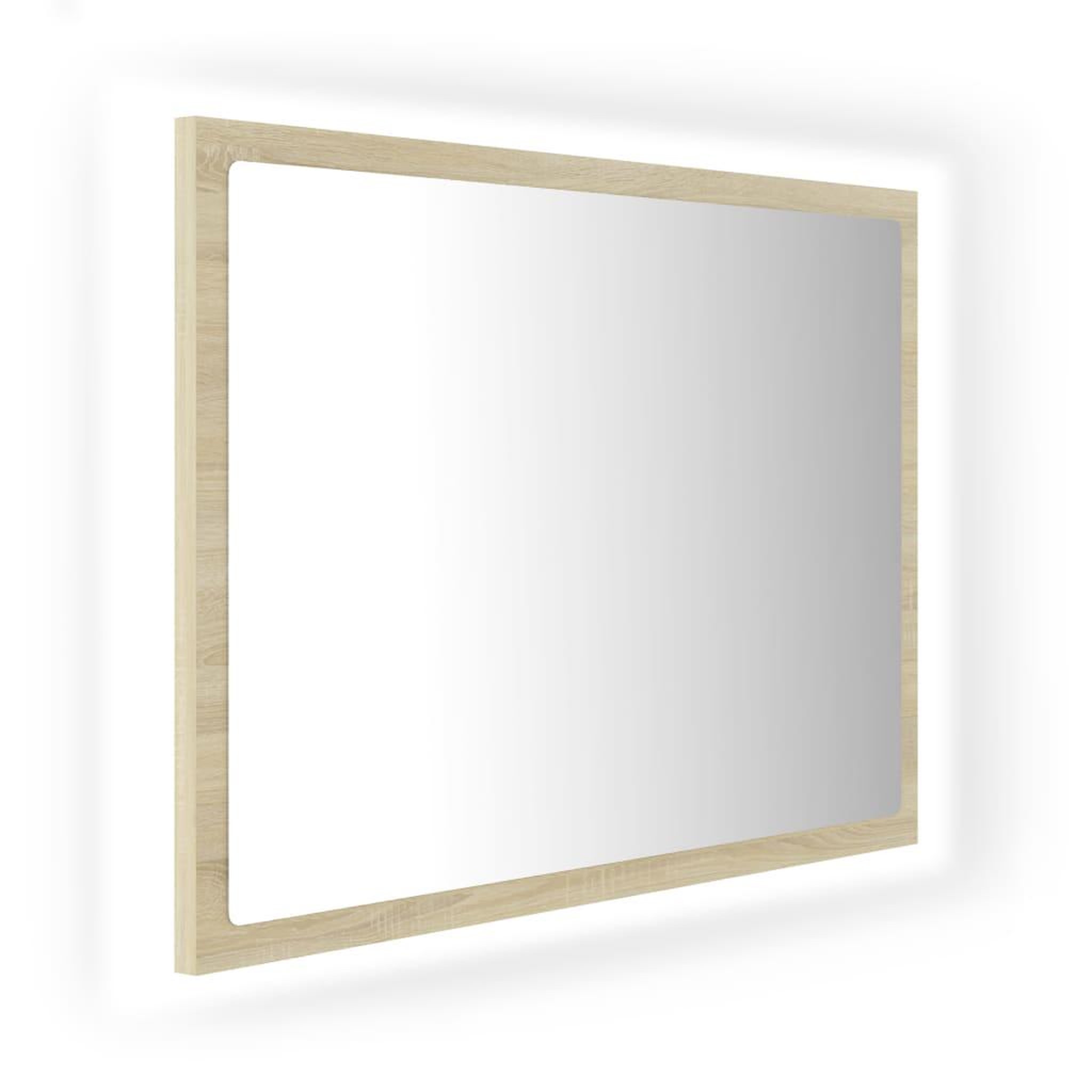 Voir la diapositive 2 : VIDAXL Miroir LED de salle de bain Chene sonoma 60x8,5x37 cm Acrylique