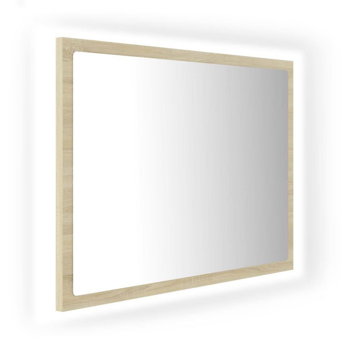 VIDAXL Miroir LED de salle de bain Chene sonoma 60x8,5x37 cm Acrylique