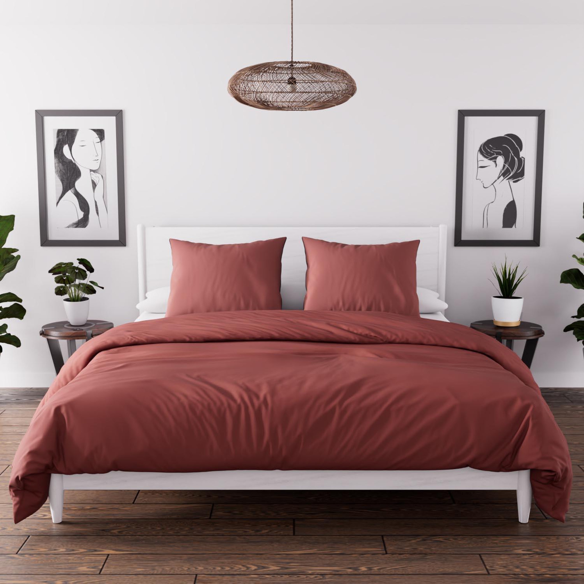 Voir la diapositive 1 : Intemporel Parure housse de couette en microfibre lavée boheme, par soleil d'ocre