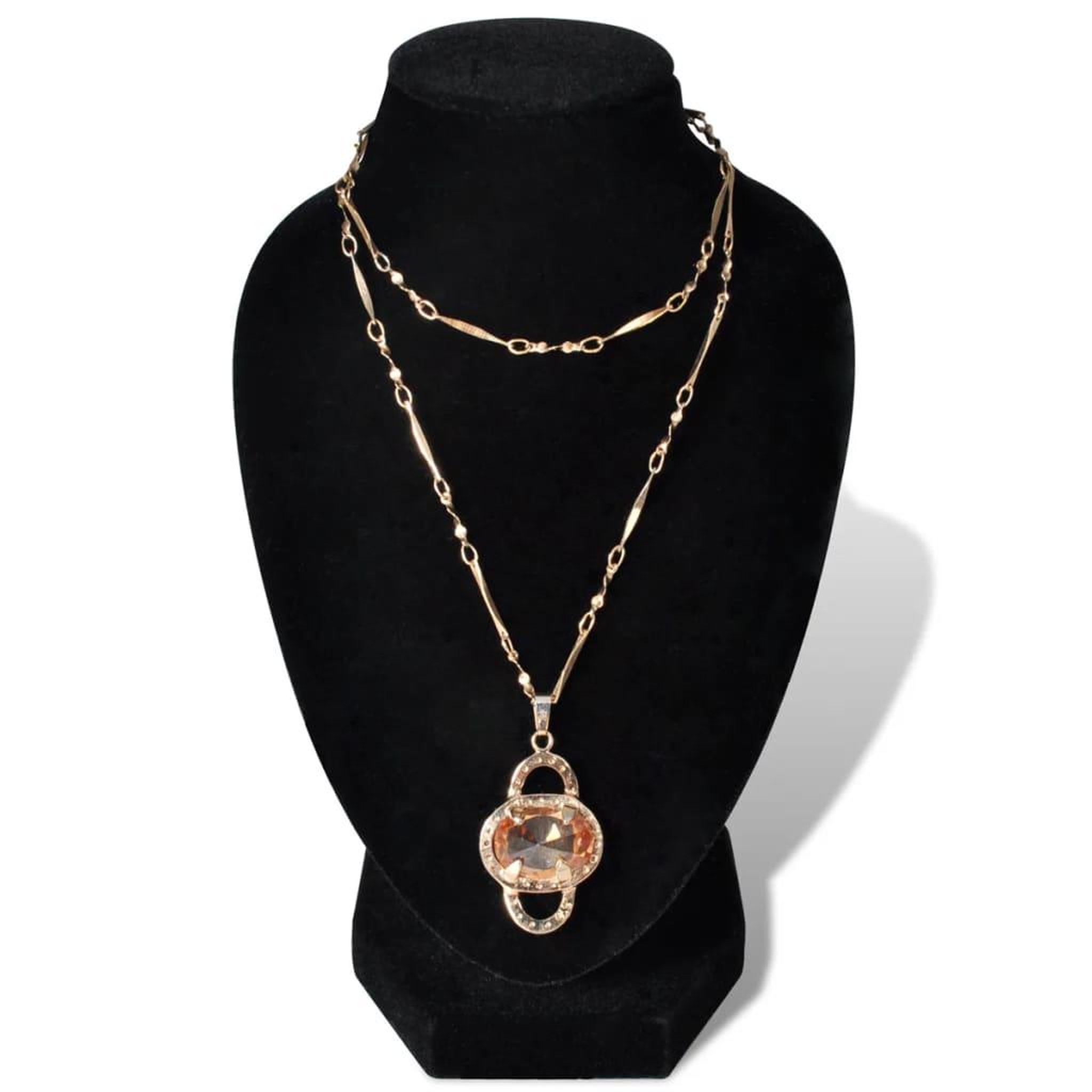 Voir la diapositive 3 : VIDAXL Presentoir buste d'exposition pour colliers en flanelle 4 pcs
