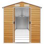 Voir la diapositive 5 : VIDAXL Abri de jardin marron clair 191x980x198 cm acier galvanise