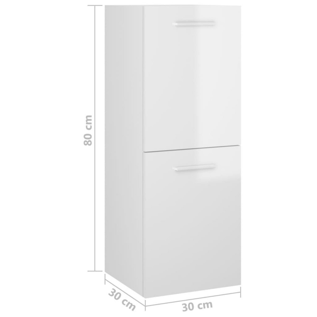 VIDAXL Ensemble de meubles de salle de bain Blanc brillant
