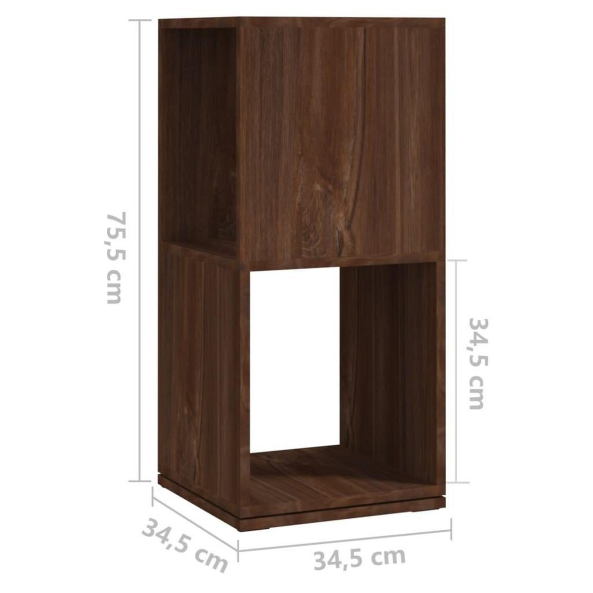 VIDAXL Armoire rotative Chene marron 34,5x34,5x75,5 cm bois ingenierie