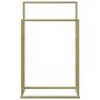 Voir la diapositive 3 : VIDAXL Porte-serviettes sur pied Dore 48x24x78,5 cm Fer