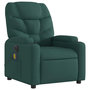 Voir la diapositive 3 : VIDAXL Fauteuil de massage inclinable electrique Vert fonce Tissu