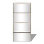 Voir la diapositive 4 : VIDAXL Meuble a chaussures 4 etageres avec miroir 63x17x134 cm Chene