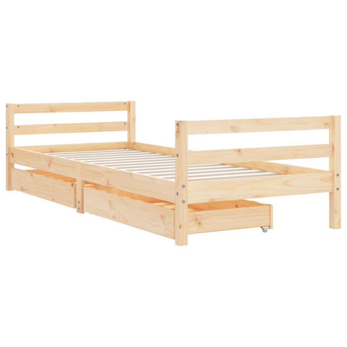 VIDAXL Cadre de lit enfant avec tiroirs 90x200 cm bois de pin massif