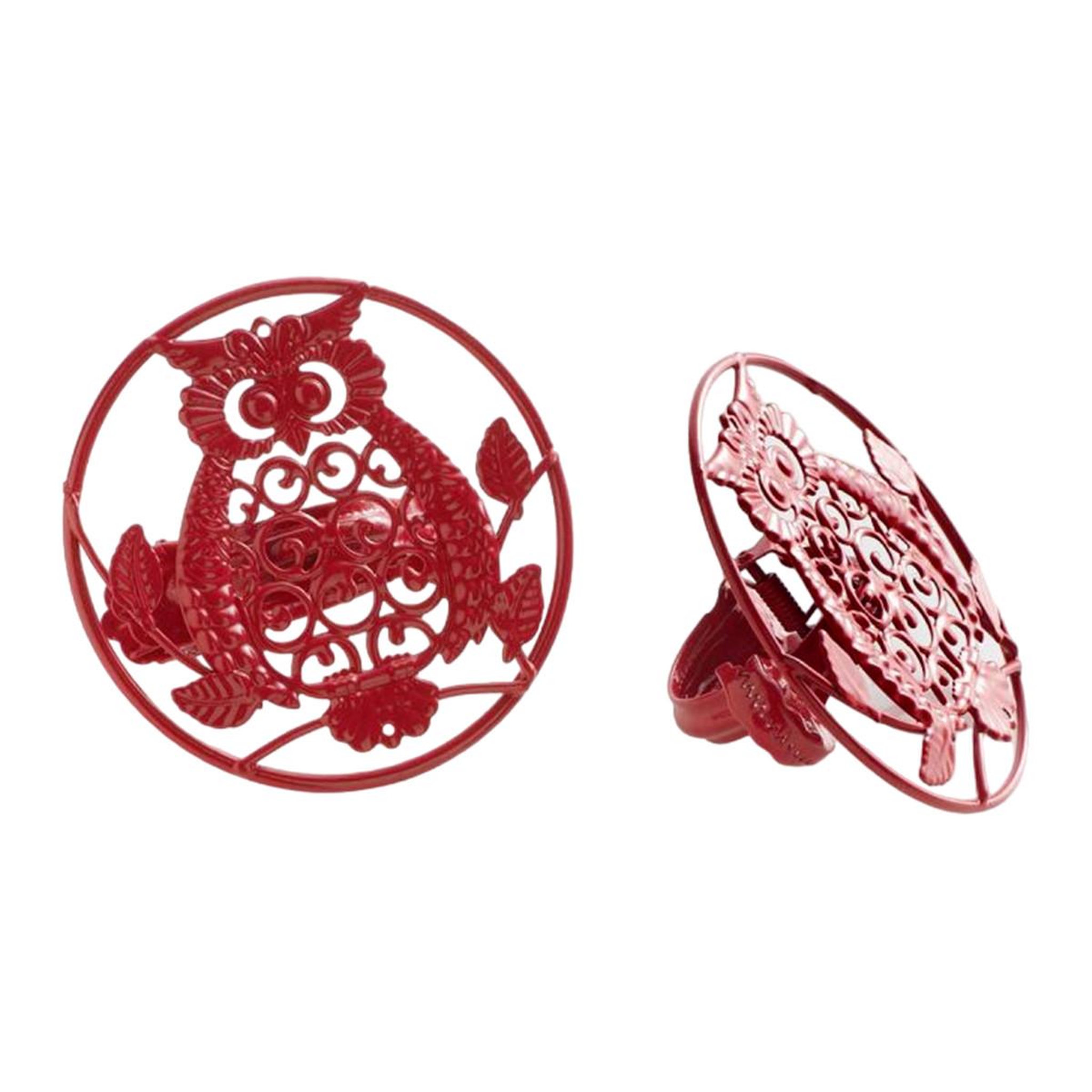 Douceur d'Intérieur Lot de 2 embrasses de rideau  gufo  8cm rouge
