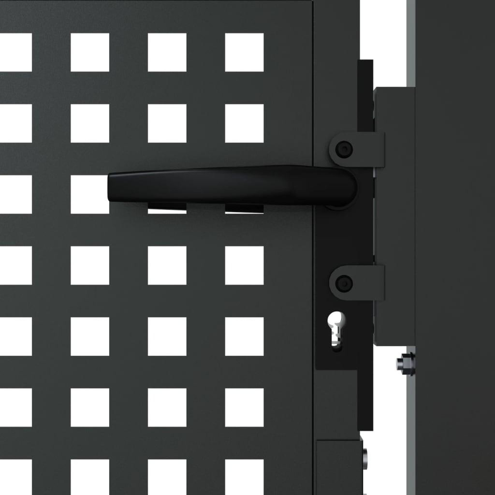 Voir la diapositive 4 : VIDAXL Portail de jardin anthracite 105x150 cm acier
