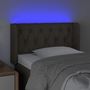 Voir la diapositive 4 : VIDAXL Tete de lit a LED Taupe 83x16x78/88 cm Tissu