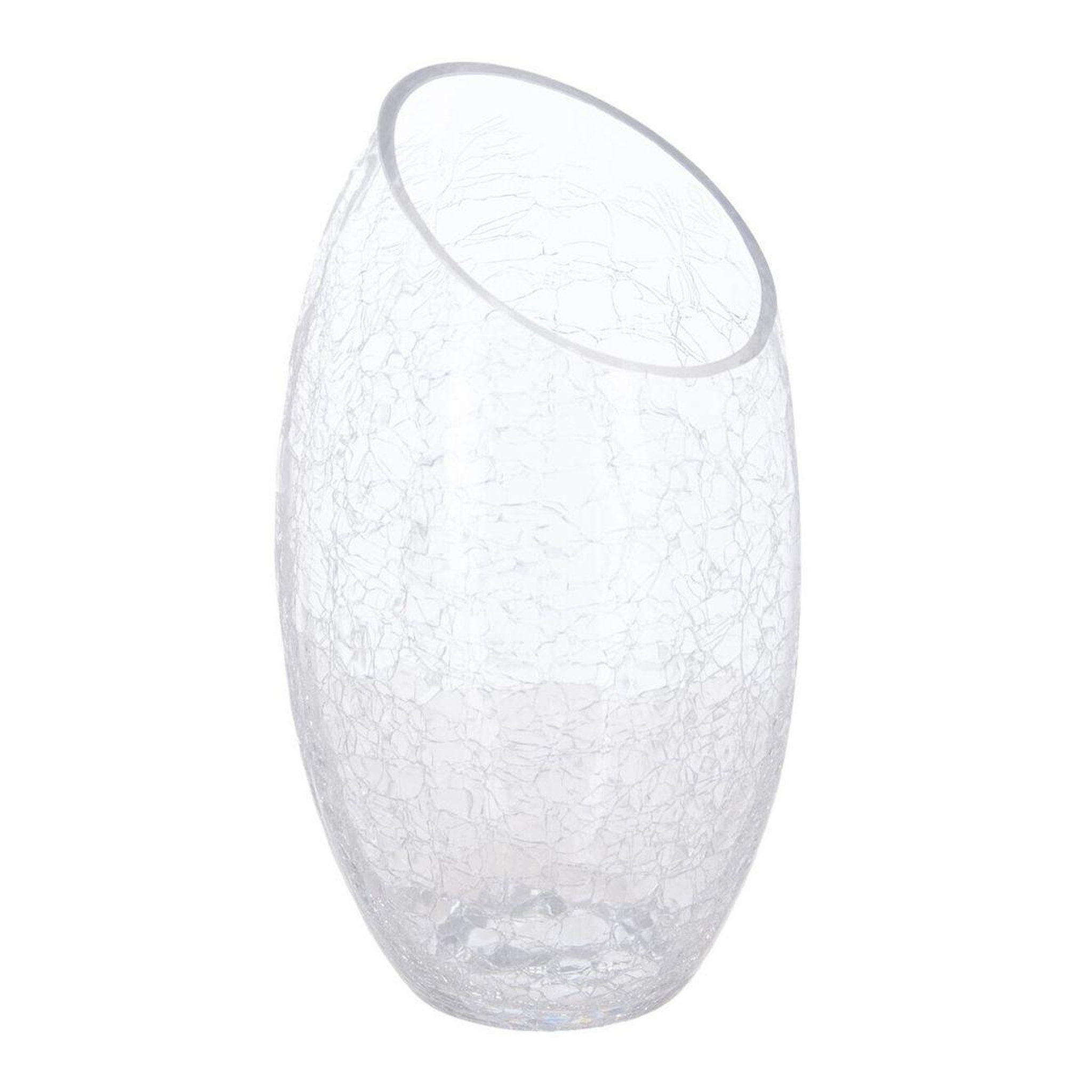 ATMOSPHERA Vase en verre  craquelé  23cm transparent