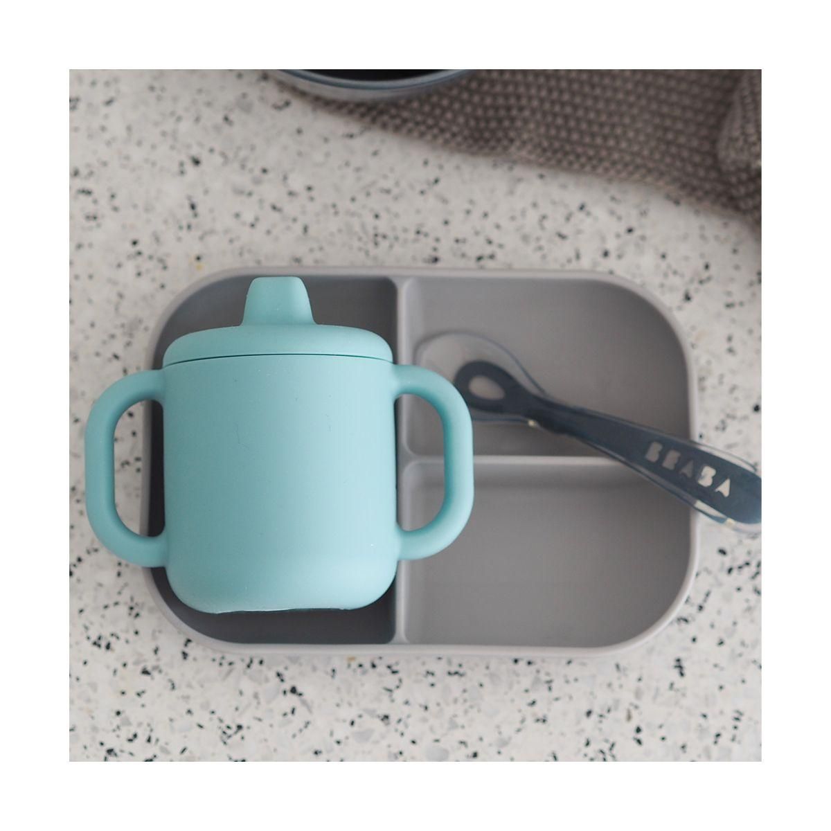 BEABA Tasse d apprentissage silicone blue