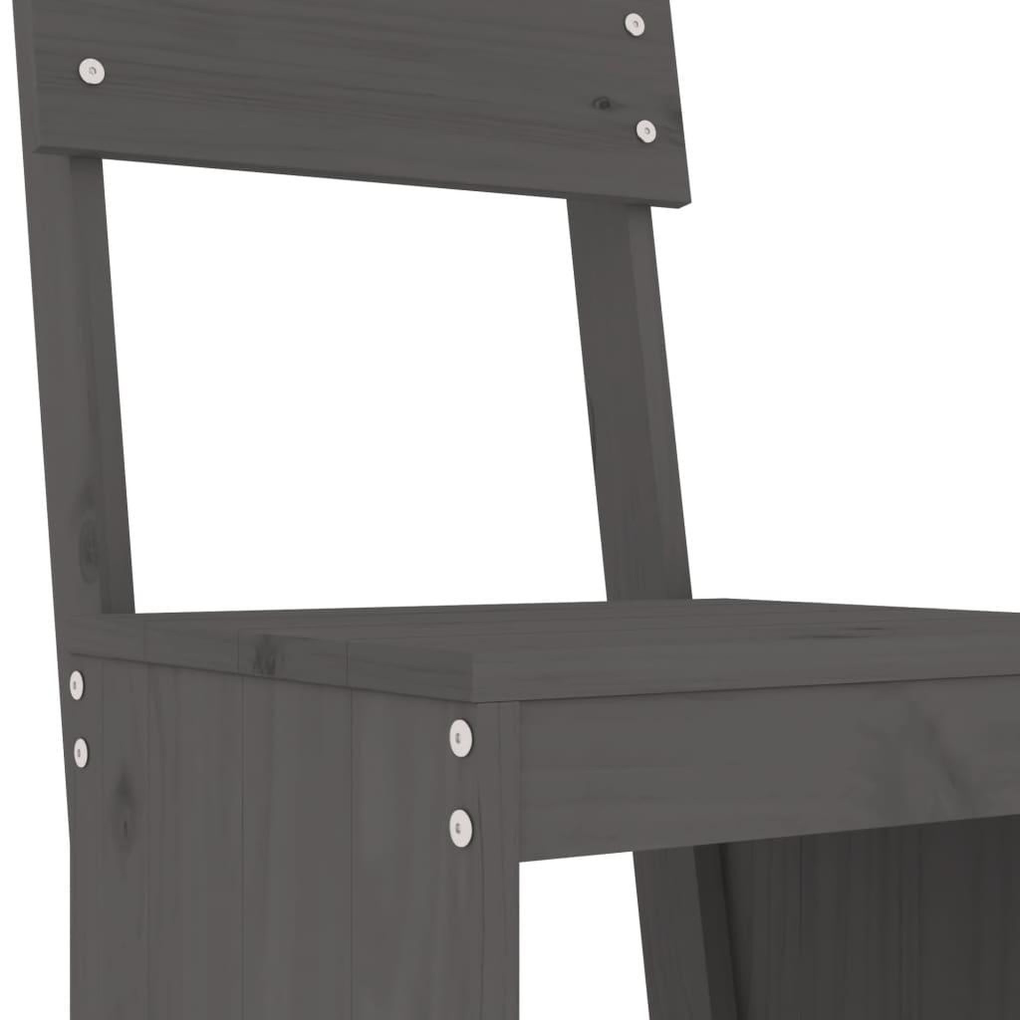 Voir la diapositive 5 : VIDAXL Ensemble de bar de jardin 9 pcs gris bois de pin massif