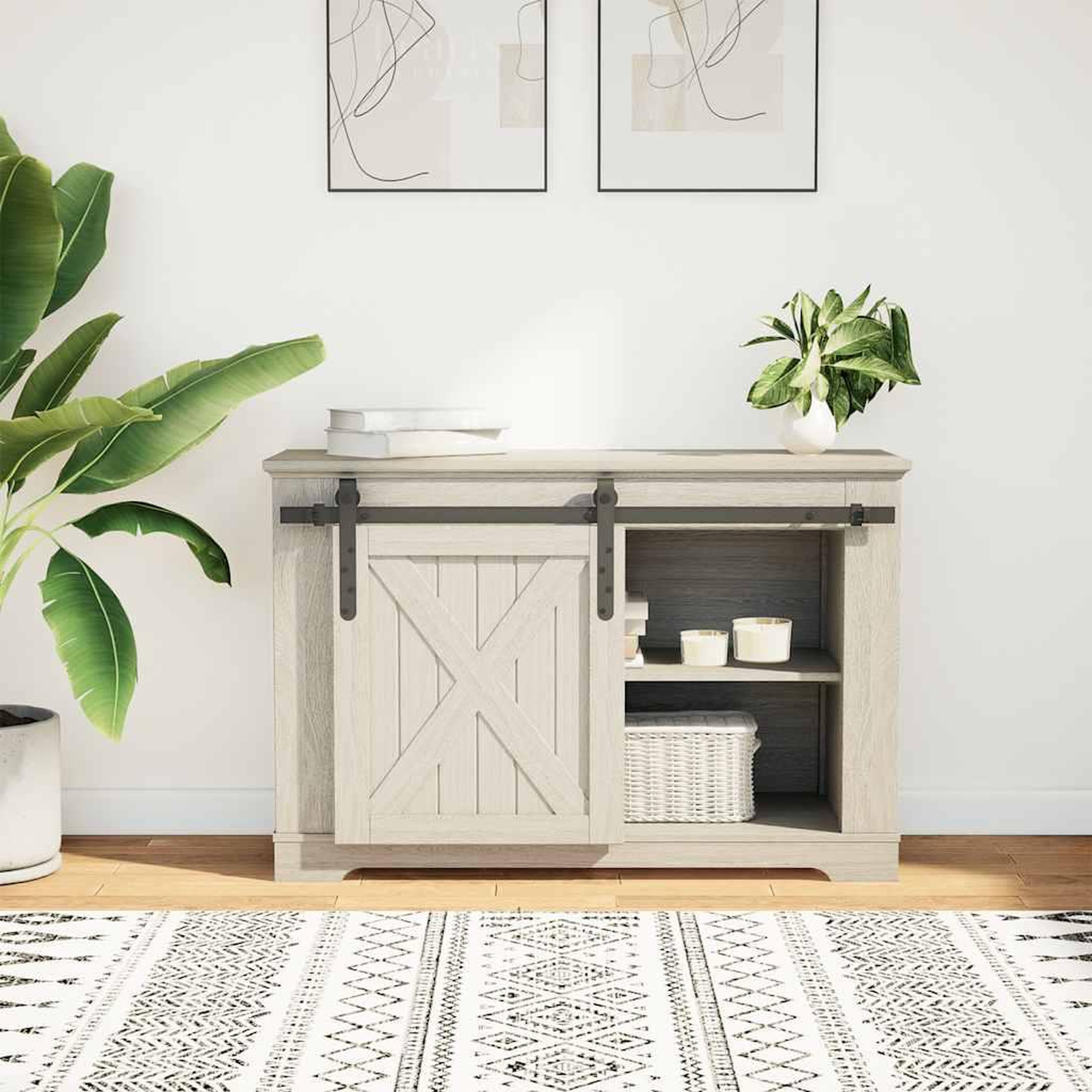 Voir la diapositive 3 : VIDAXL Kit de porte d'armoire coulissante 91 cm acier au carbone
