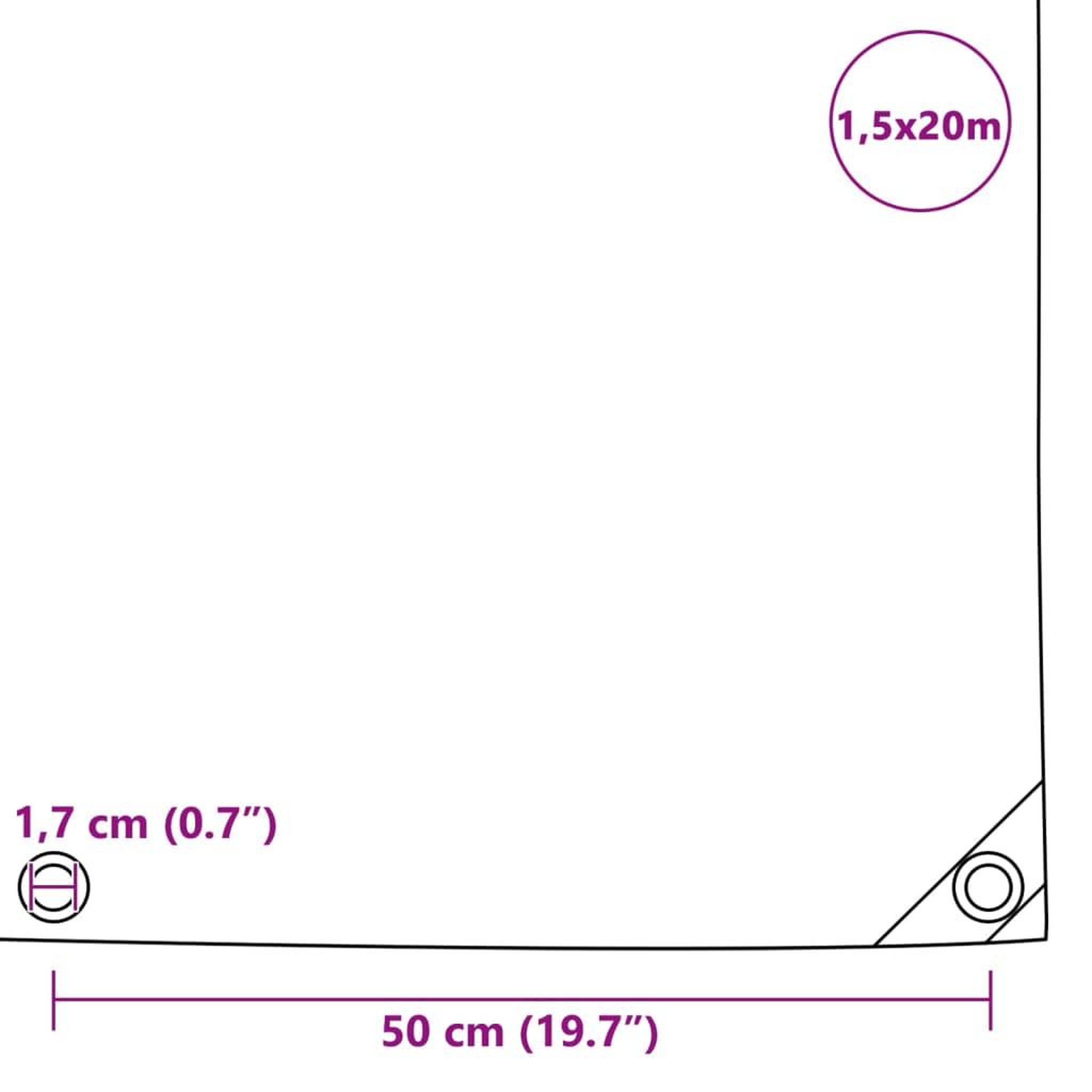 Voir la diapositive 6 : VIDAXL Bache 650 g / m^2 1,5 x 20 m Bleu