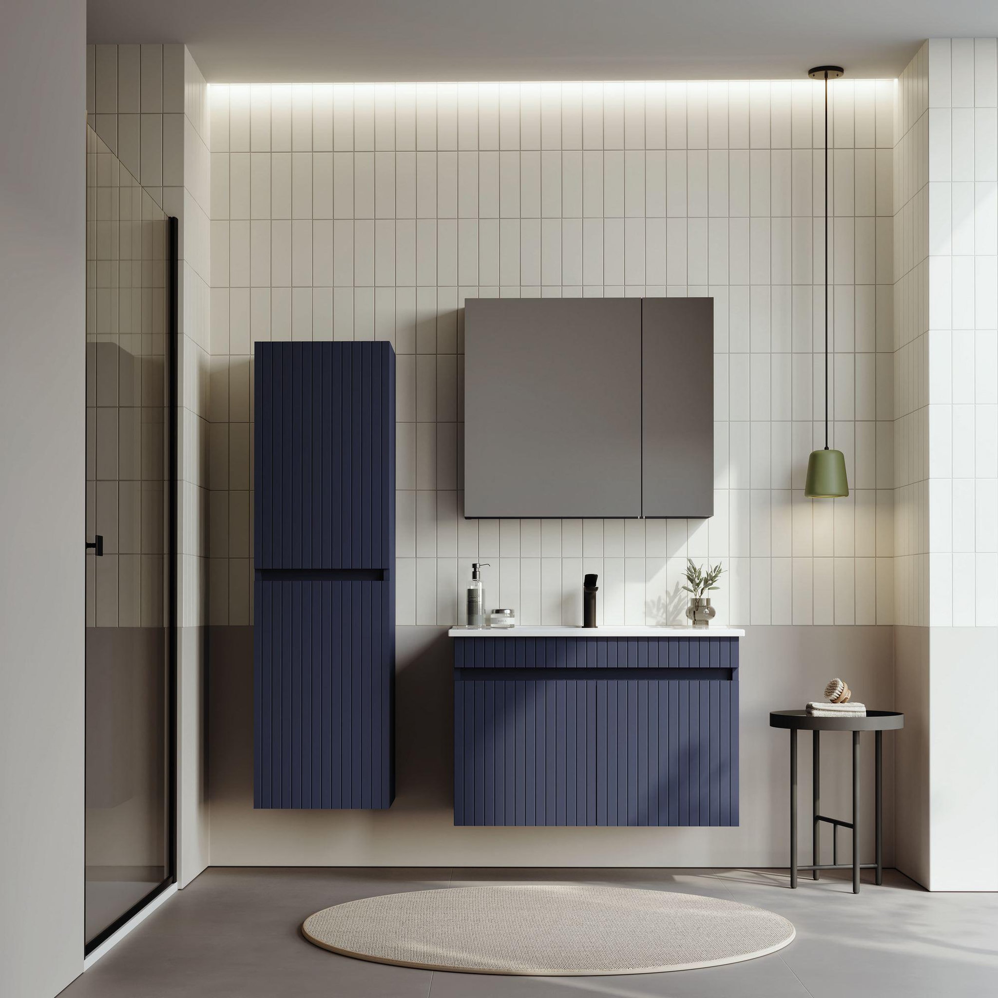 Voir la diapositive 3 : Habitat et Jardin Meuble Vasque  Tivoli 85  - 85 x 45 x 57 cm - Matte Navy Blue