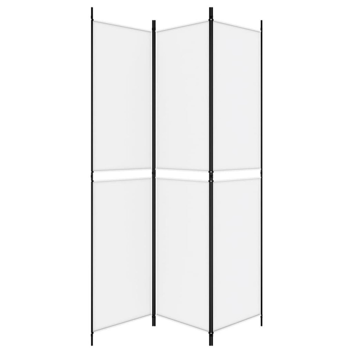 VIDAXL Cloison de separation 3 panneaux Blanc 150x220 cm Tissu
