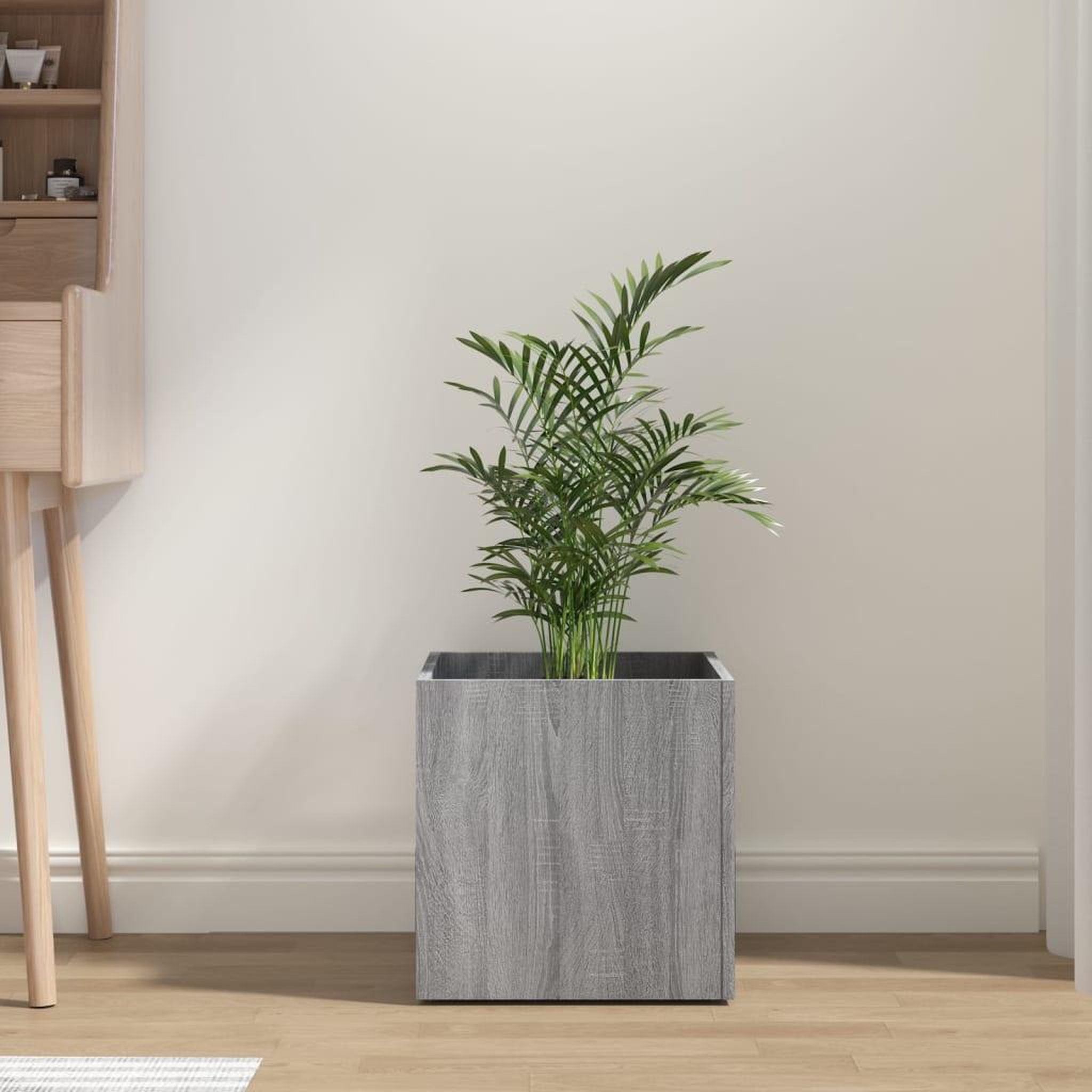 Voir la diapositive 1 : VIDAXL Jardiniere Sonoma gris 40x40x40 cm Bois d'ingenierie