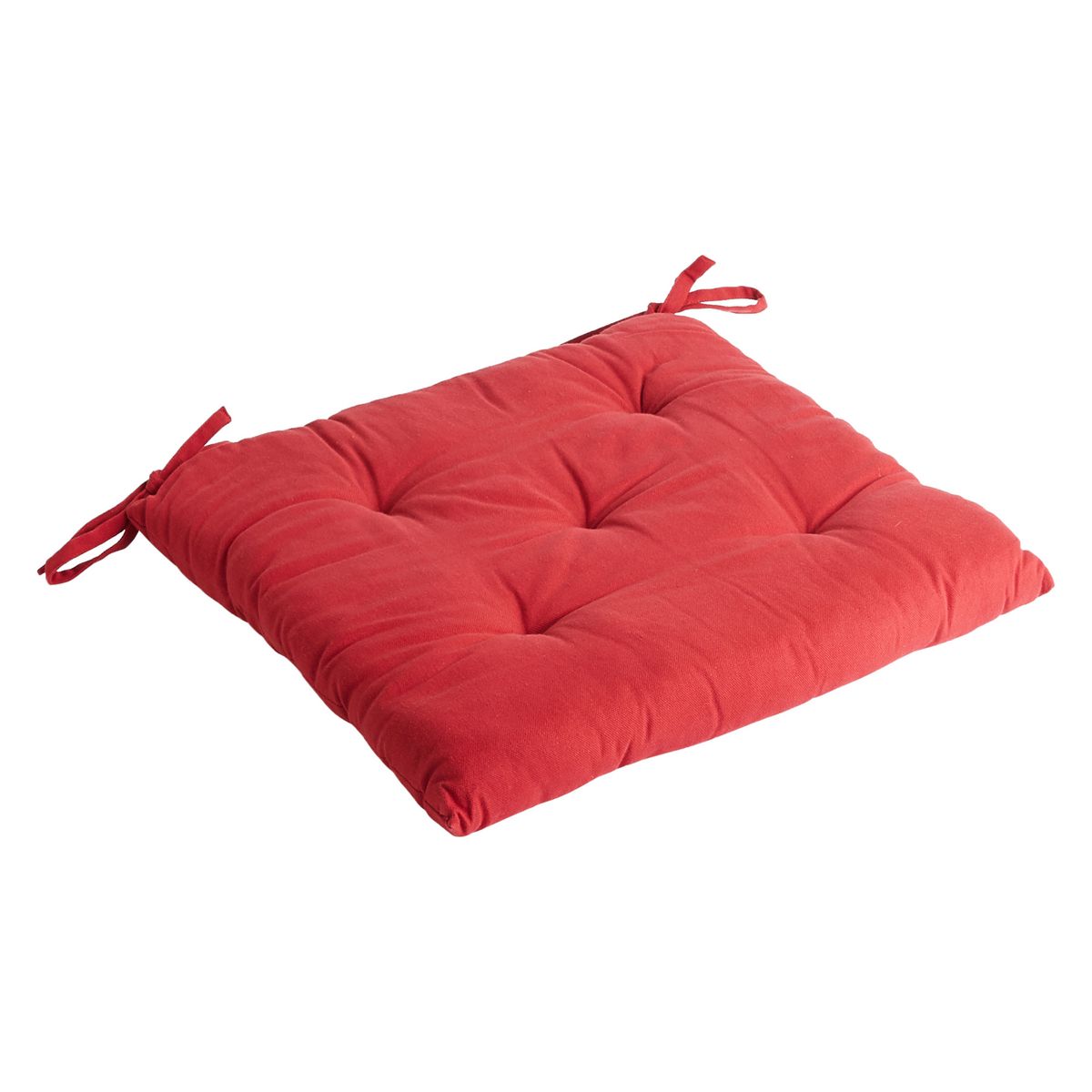 ACTUEL Galette de chaise matelassée 5 points avec nouettes en coton 