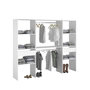 Voir la diapositive 3 : EKIPA Dressing Blanc - L 220 x P 40 x H 180 cm - ARTIC