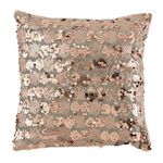 Paris Prix Coussin Déco  Sequins  45x45cm Gris & Rose
