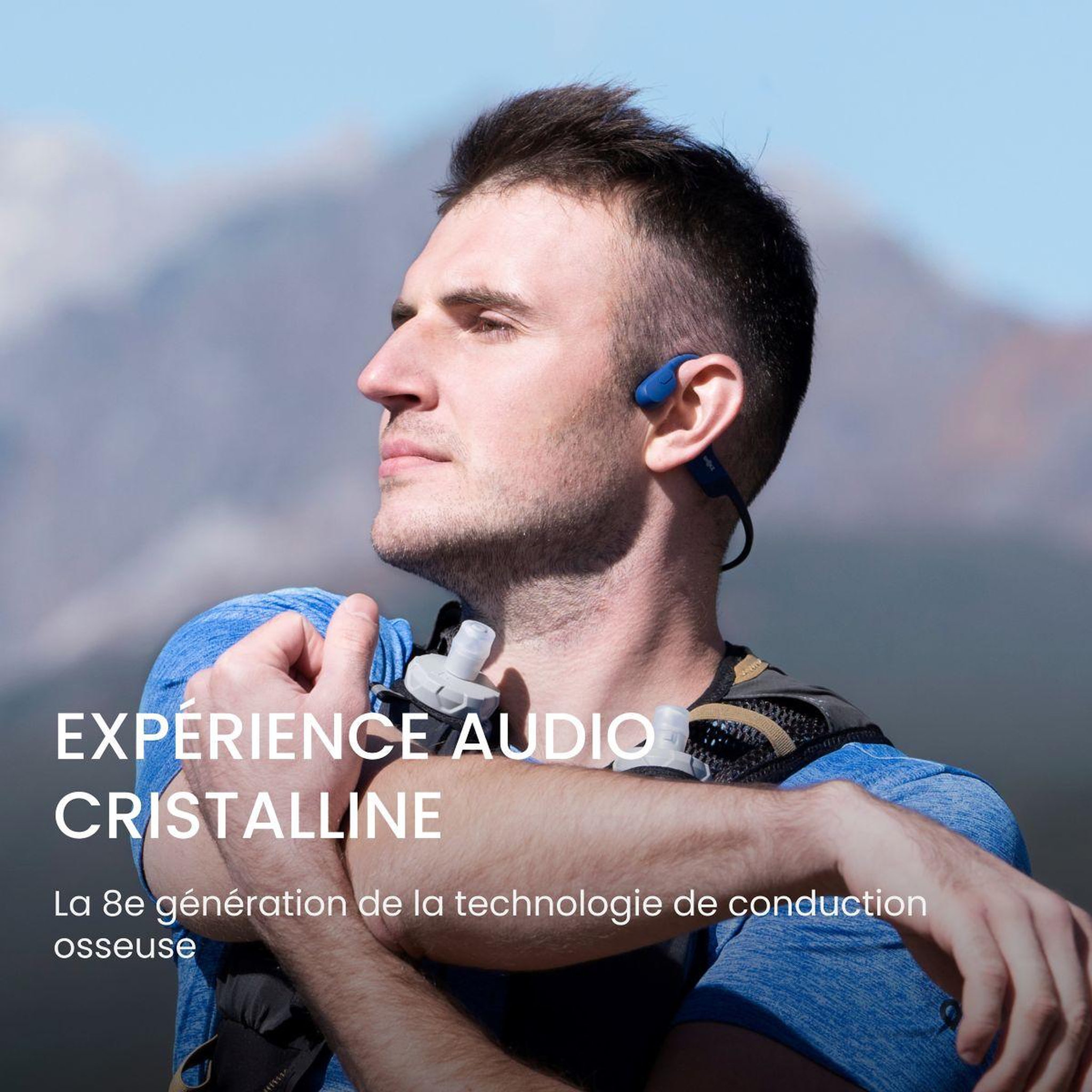 Voir la diapositive 5 : SHOKZ Casque OpenRun USB-C Bleu