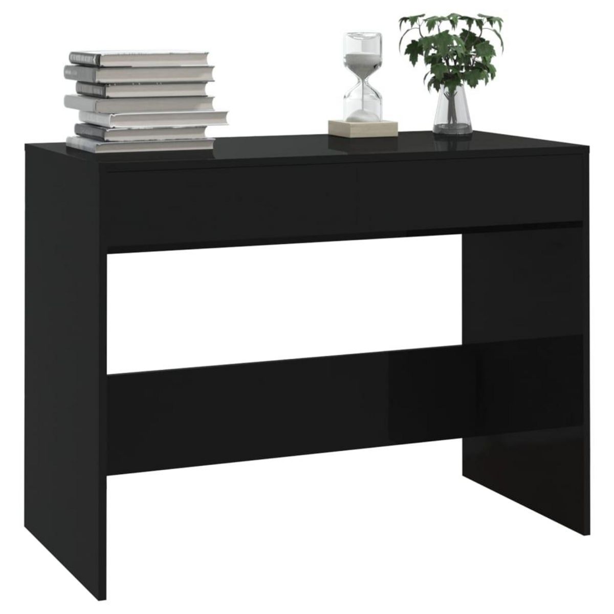 VIDAXL Bureau Noir 101x50x76,5 cm Bois d'ingenierie