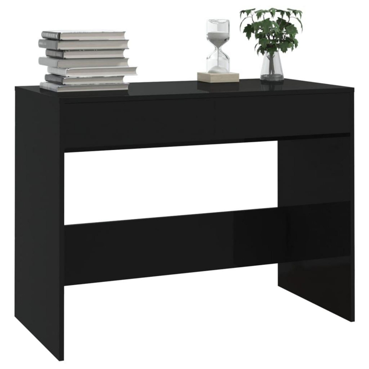 VIDAXL Bureau Noir 101x50x76,5 cm Bois d'ingenierie