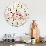 VIDAXL Horloge murale vintage Fleur 60 cm