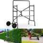 Voir la diapositive 6 : ID MARKET Echafaudage mobile sur roues L.140xl.78xH.135 CM avec 2 plateformes