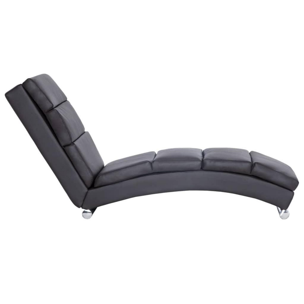 VIDAXL Chaise longue Gris Similicuir