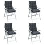 Voir la diapositive 4 : VIDAXL Coussins de chaise a dossier bas lot de 4 anthracite
