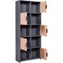 Voir la diapositive 4 : Etagere de rangement 5 portes 5 niches TEO 