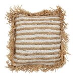 Paris Prix Coussin Déco à Franges  Bali  45x45cm Naturel