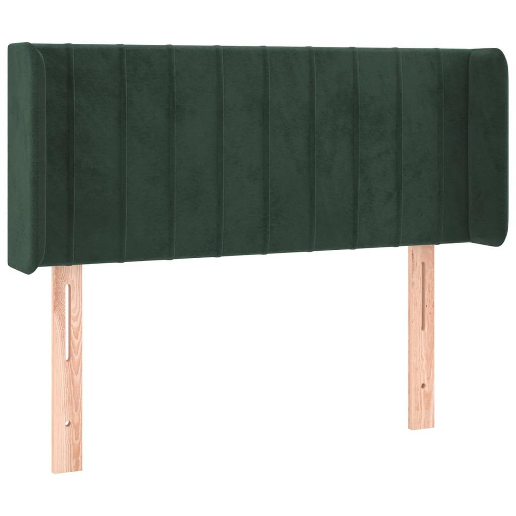 Voir la diapositive 2 : VIDAXL Tete de lit avec oreilles Vert fonce 83x16x78/88 cm Velours