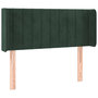 Voir la diapositive 2 : VIDAXL Tete de lit avec oreilles Vert fonce 83x16x78/88 cm Velours