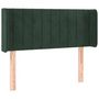 Voir la diapositive 2 : VIDAXL Tete de lit avec oreilles Vert fonce 83x16x78/88 cm Velours