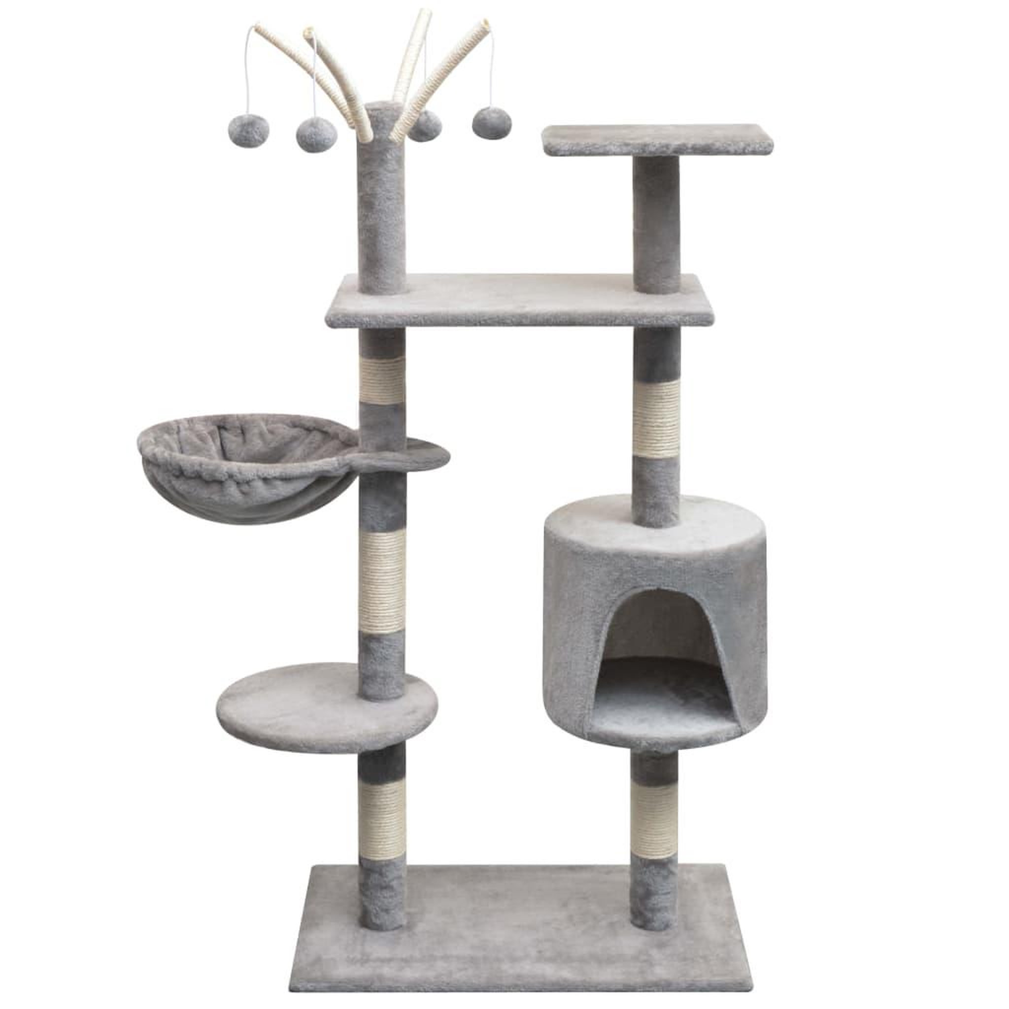 Voir la diapositive 1 : VIDAXL Arbre a chat avec griffoirs en sisal 125 cm Gris