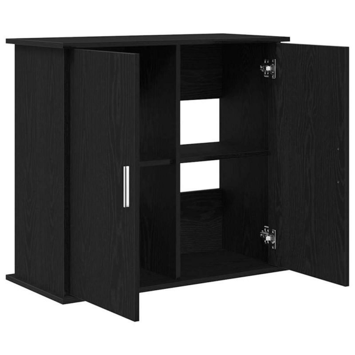 VIDAXL Support pour aquarium chêne noir 81x36x73 cm bois d ingénierie