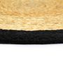 Voir la diapositive 3 : VIDAXL Napperons 4 pcs Naturel et noir 38 cm Jute et coton