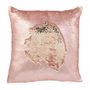 Voir la diapositive 2 : Paris Prix Coussin Déco Réversible  Sequin  45x45cm Rose & Champagne